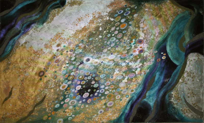 Cosmic Sea (100x170cm)-mixed media on canvas