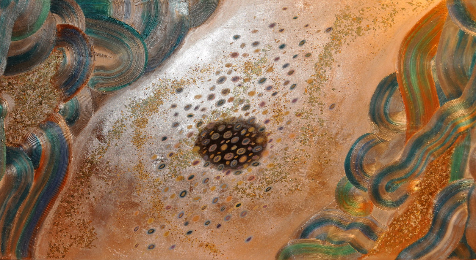 Cosmic Sea (125x228cm) mixed media on canvas